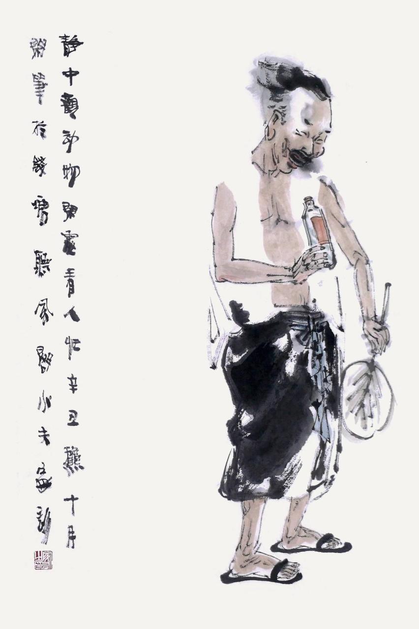 蒲扇轻摇引微凉,悠悠夏日长～画家王家训 王家训国画作品
