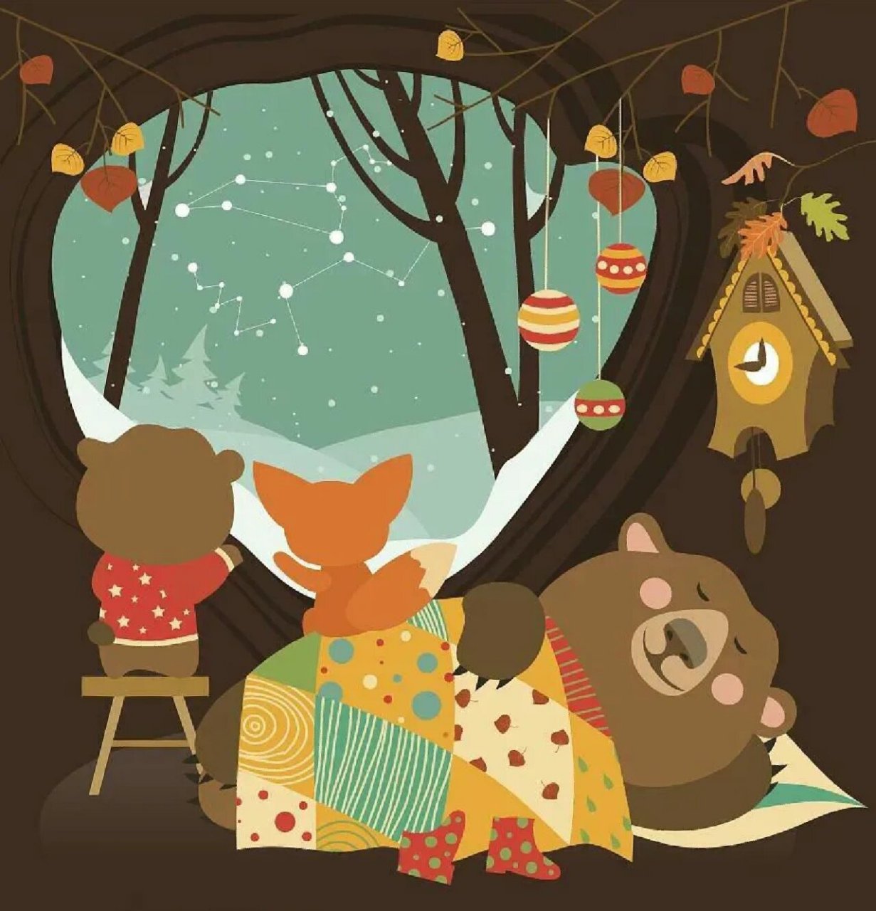 创意儿童画|小动物在冬眠～ 什么是冬眠?哪些小动物会冬眠?