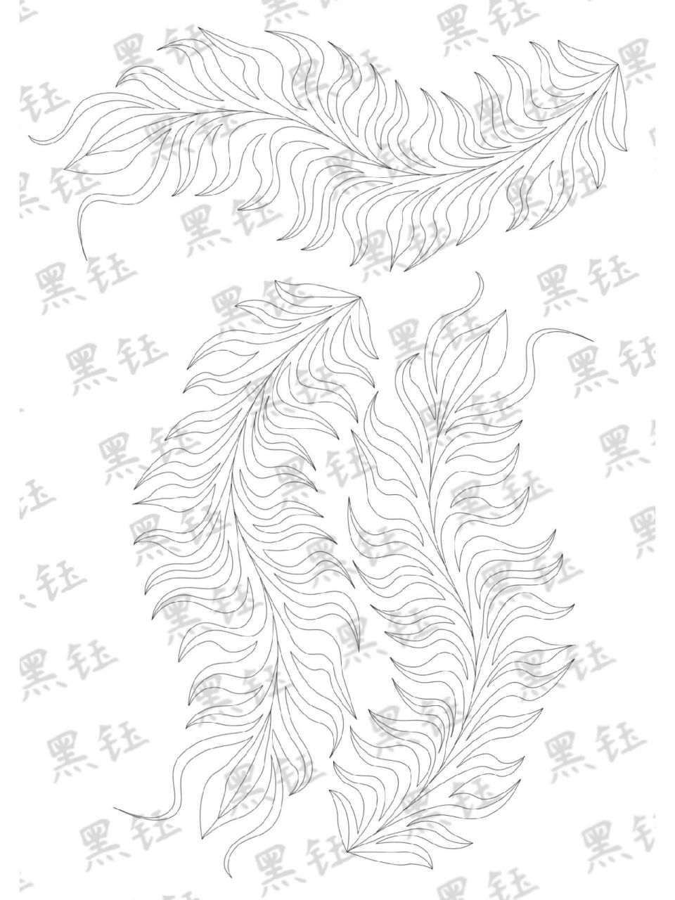 凤凰尾巴(二)原创缠花图纸 最近一直在画cad图纸,没啥时间.