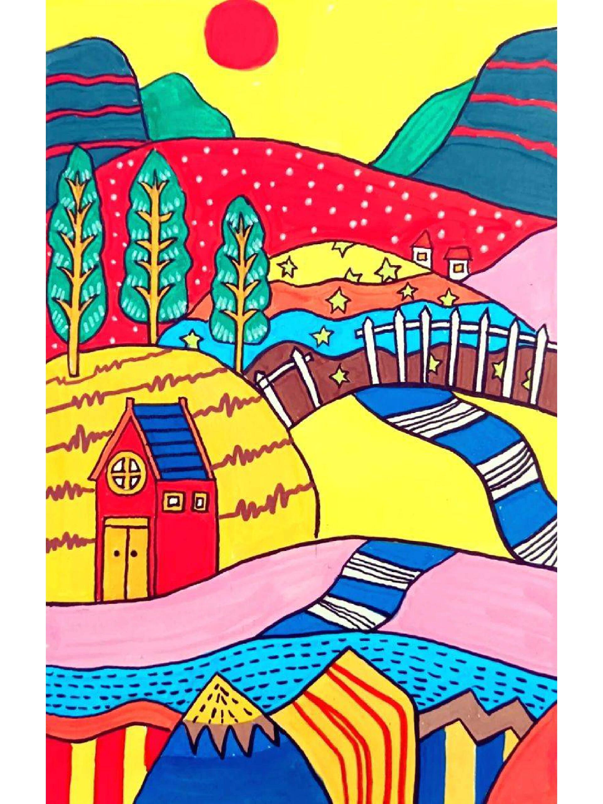 丙烯马克笔丨超美的风景