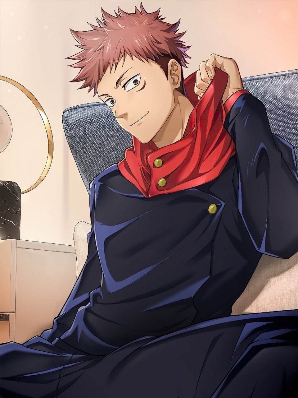 虎杖悠仁壁纸 分享几张虎杖悠仁的壁纸啊,真的很美很可爱 想叫你小