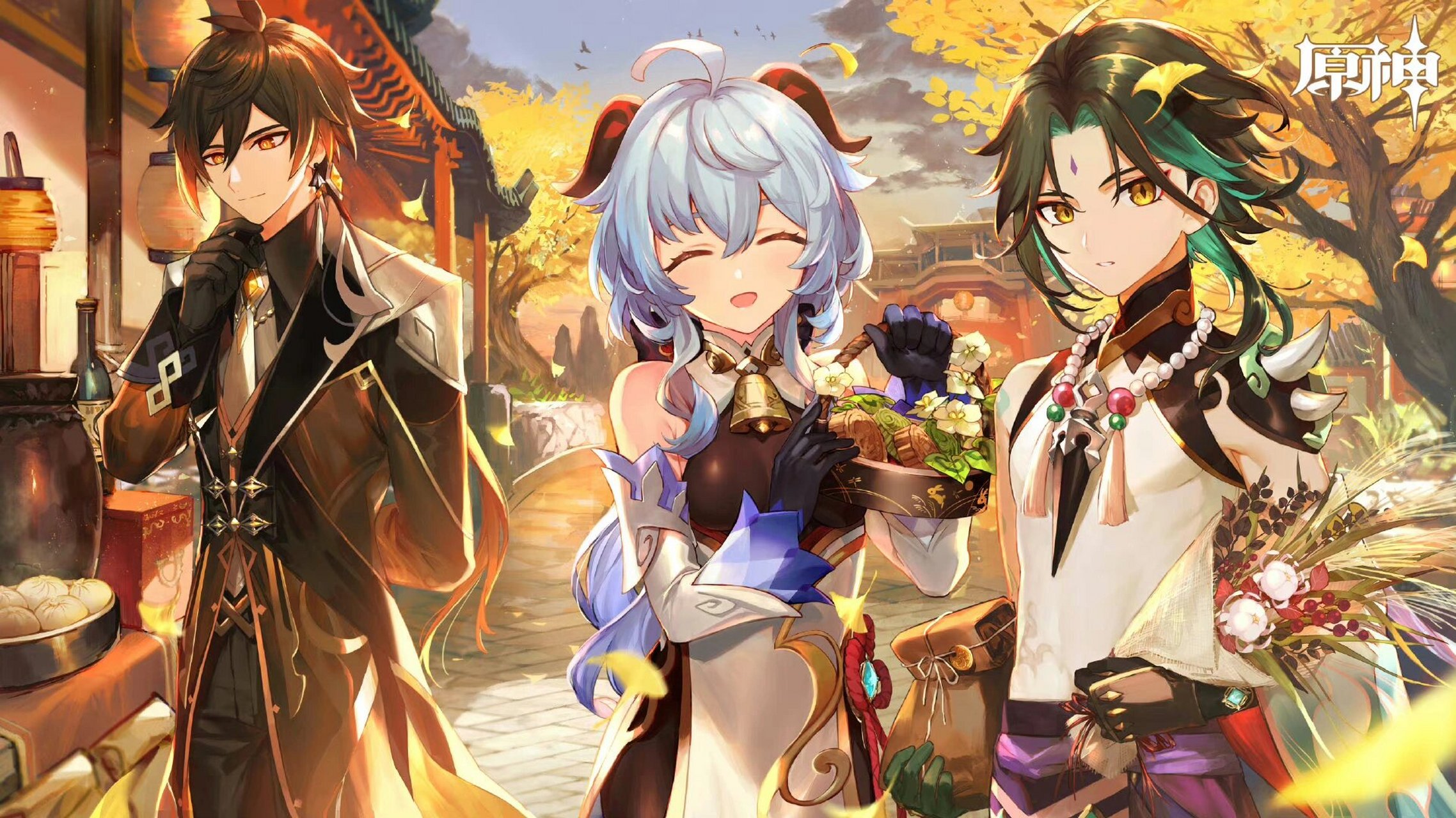 原神四年以来的中秋节,今年是第五年 从左到右是:2019,2020,2021,2022