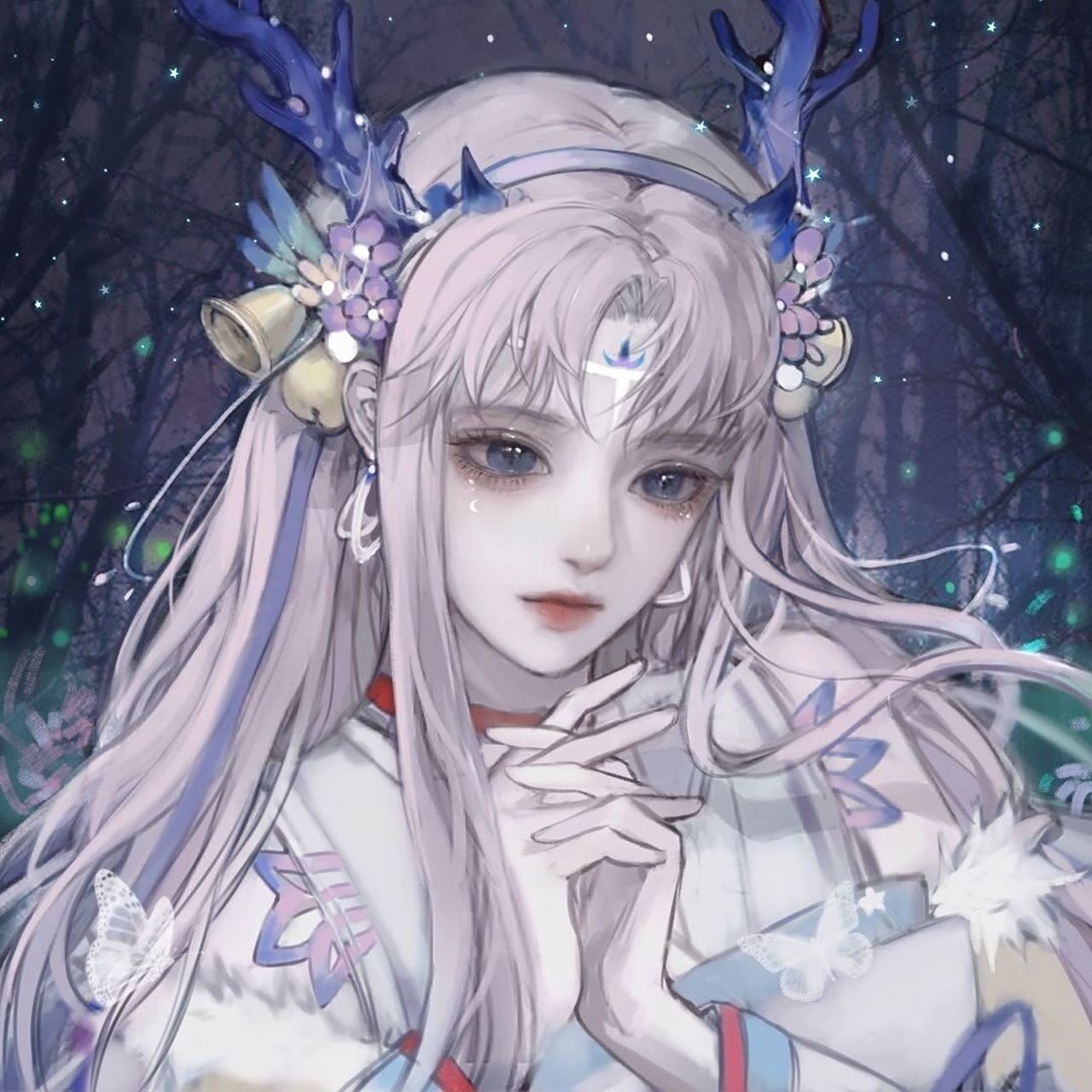 高贵紫色系动漫闺蜜头像!(1)