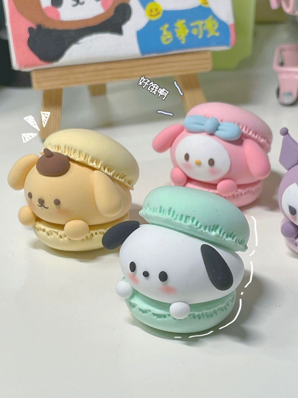 超轻粘土|今天是马卡龙三丽鸥06 一群三丽鸥小萌物 粉粉嫩嫩的真的