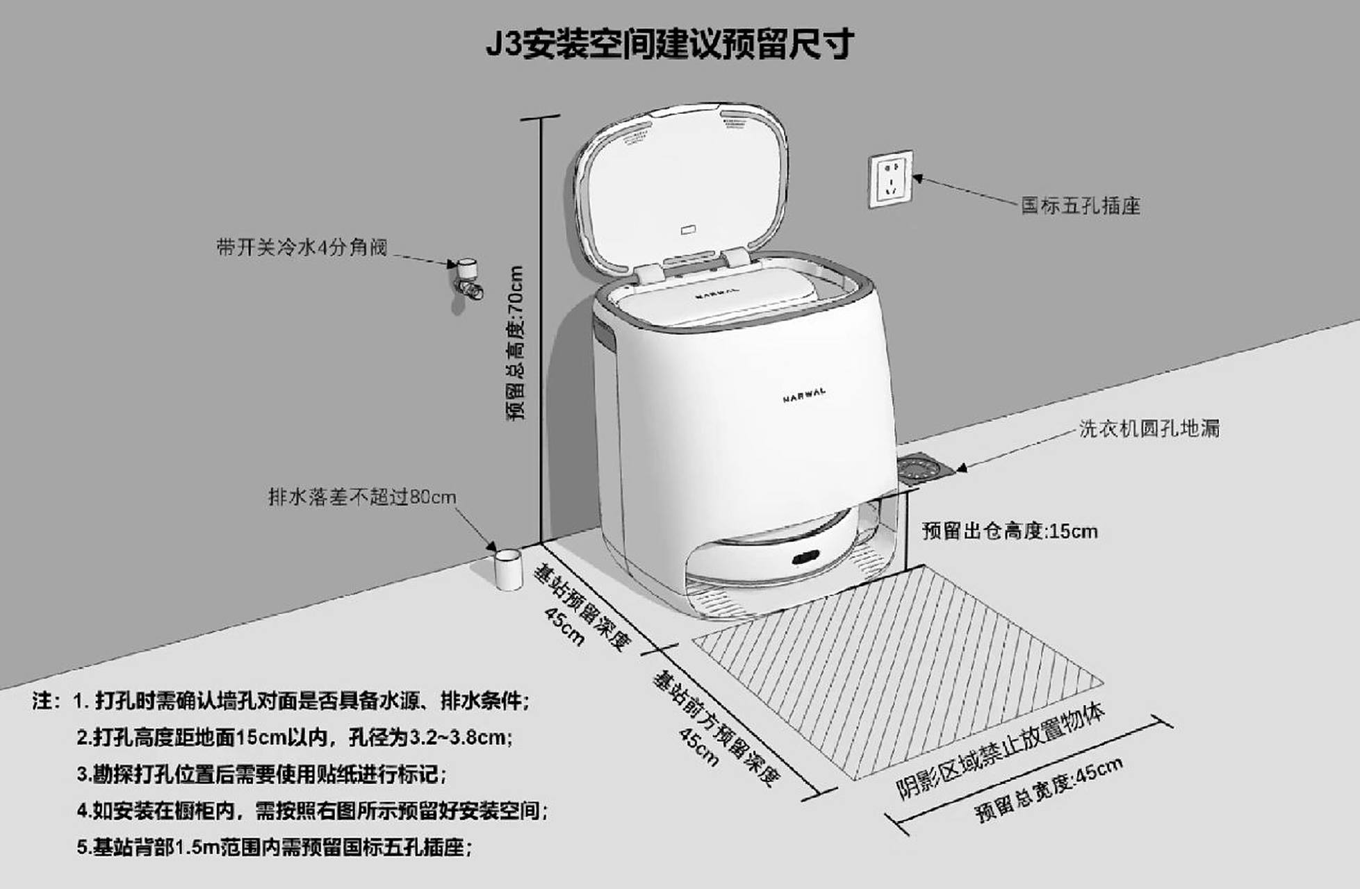 扫地机器人上下水图解排水 台盆墙排存水弯,壁挂洗衣机墙排水,扫地