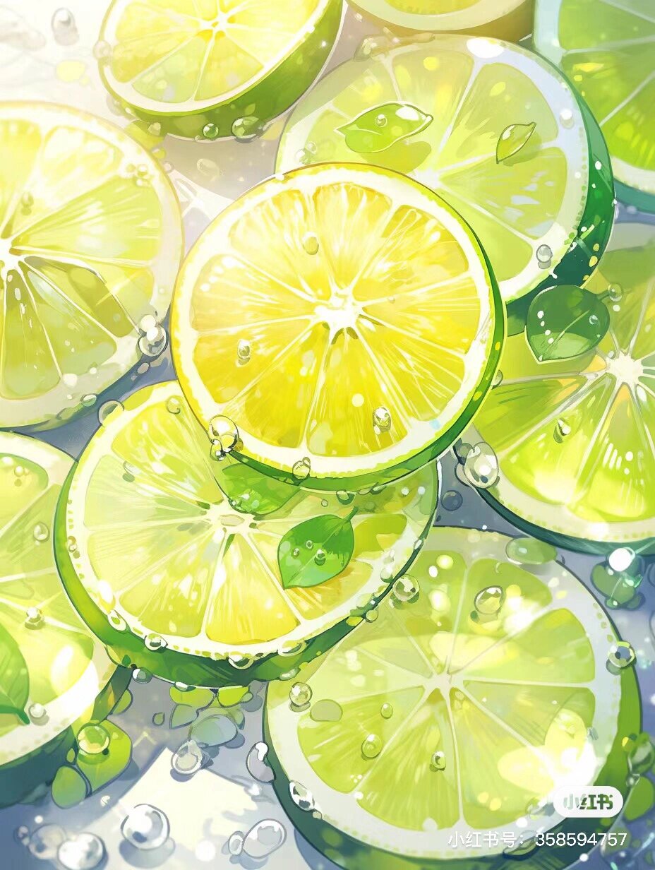 青柠背景图小清新