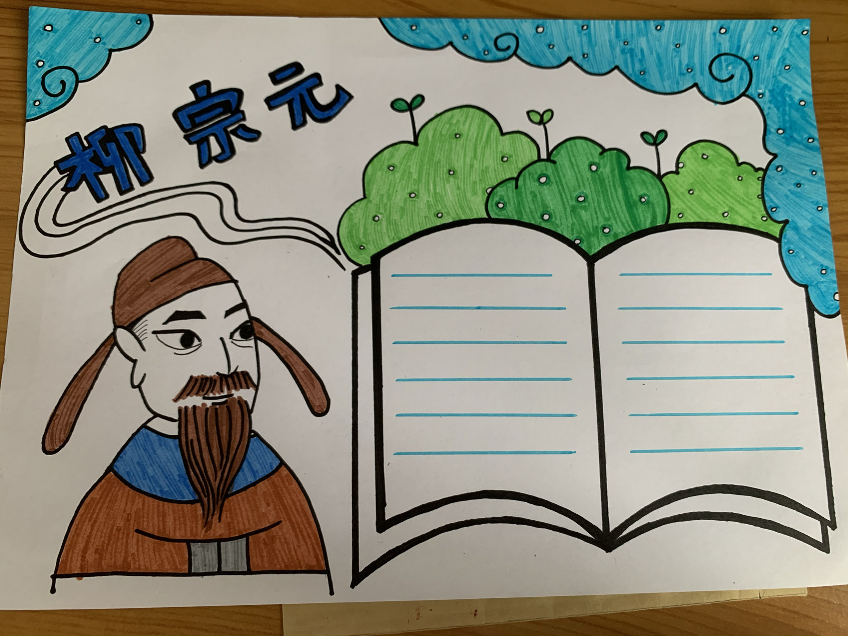 柳州名人卡片柳宗元手抄报 工具人实锤