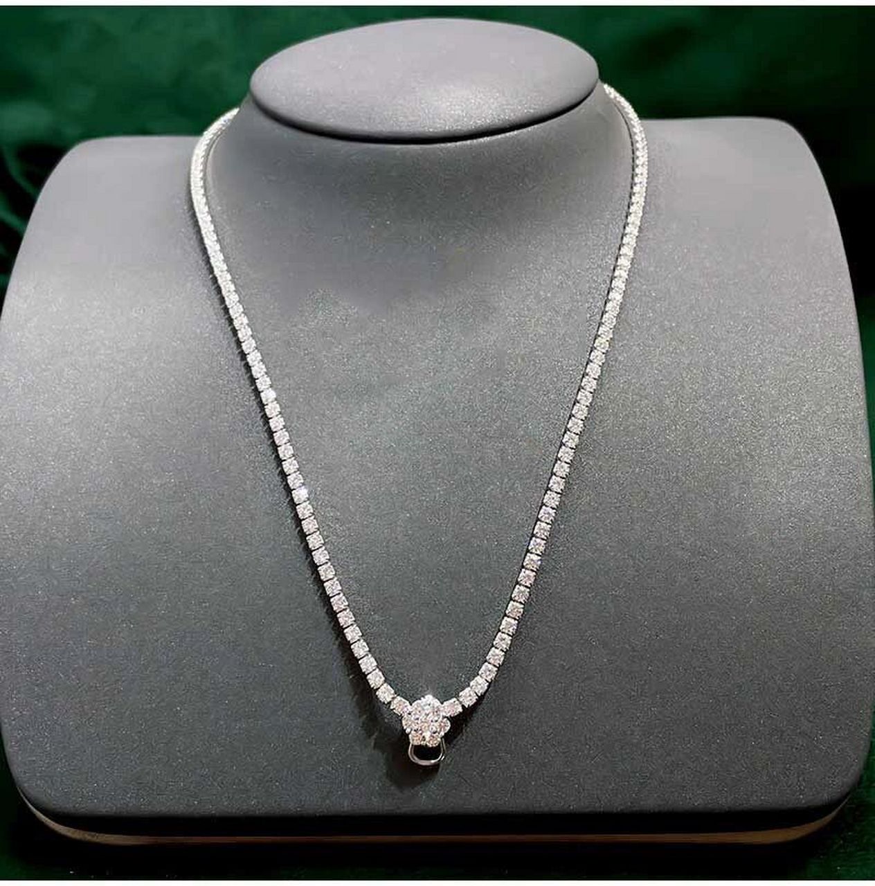 满钻仿真钻石项链万能链 毛衣链子进口 满钻仿真钻石项链万能链 毛衣