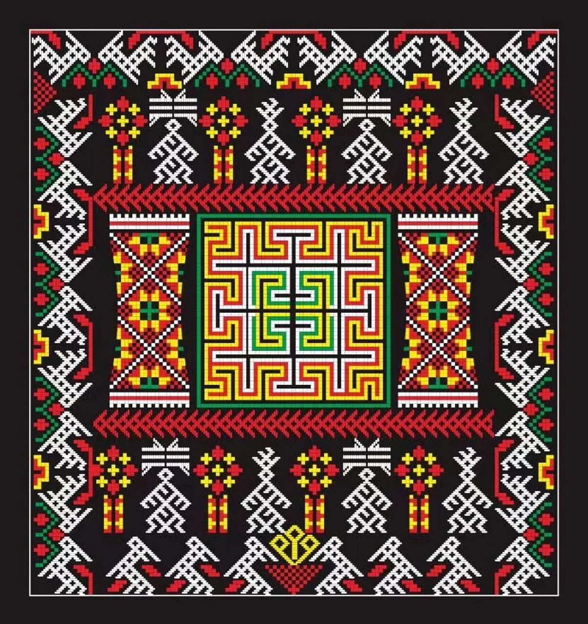 "瑶族图腾"介绍系列专辑 i 盘王印章形纹 相传,盘王印是盘王的玺印