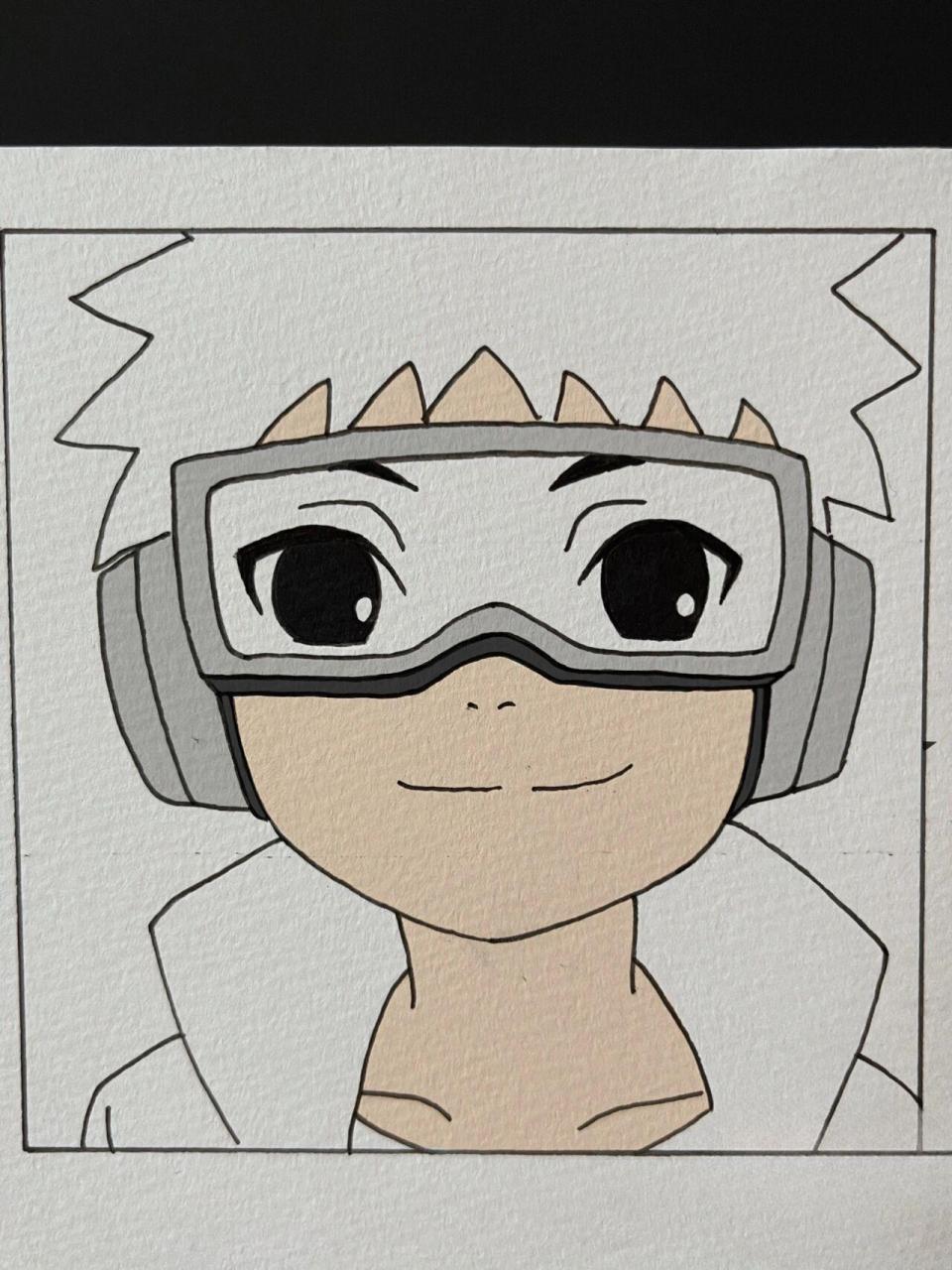 火影手绘|带土「上色过程」   上色:画吧app touch mark马克笔色号