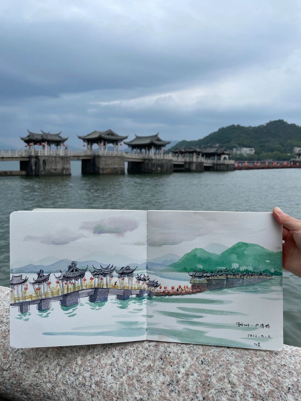 写生～我看到的vs我画的|潮州广济桥 画之前,个个说"好难画,好难画"