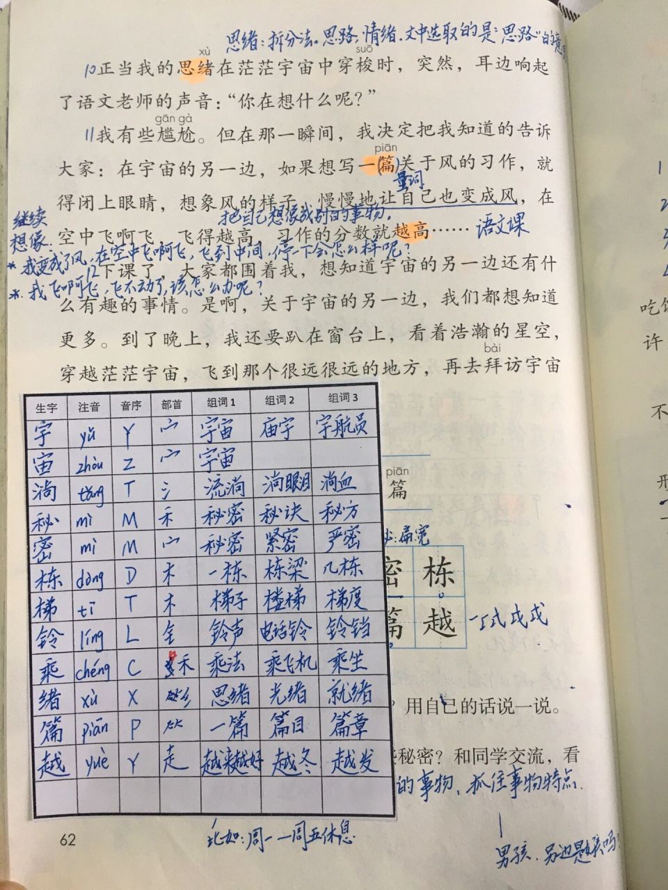 备课,课堂笔记,三下16《宇宙的另一边》
