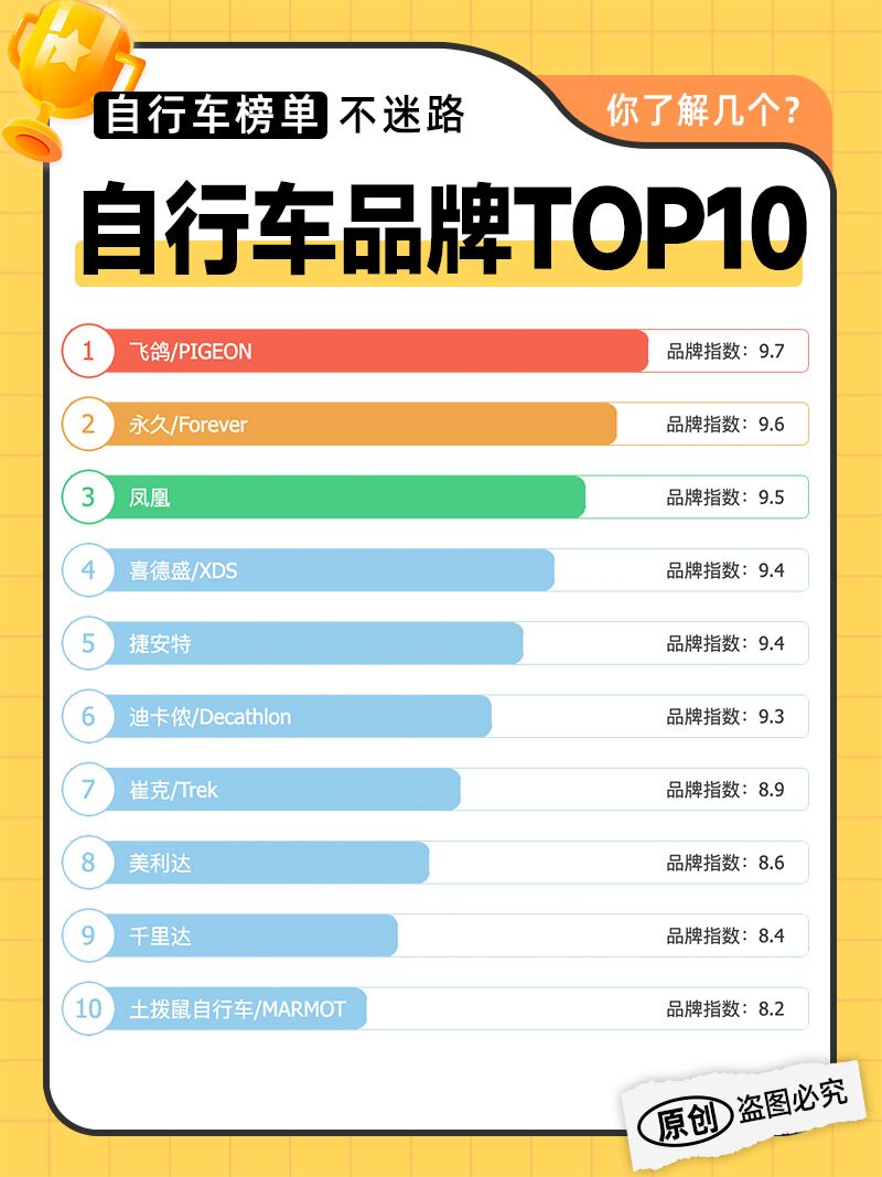 自行车十大品牌排名