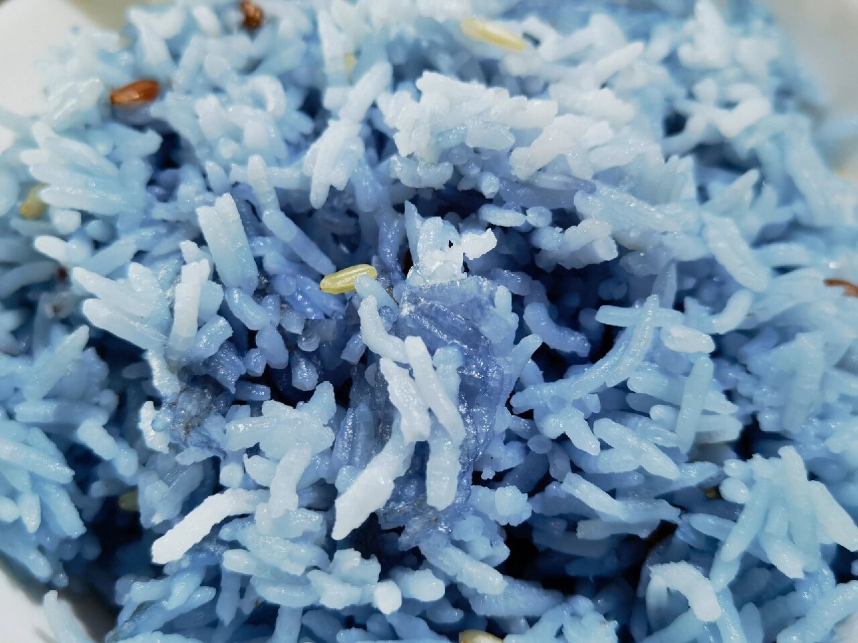 蓝色的泰国香米饭 蓝色的98米饭你们见过没?哈哈