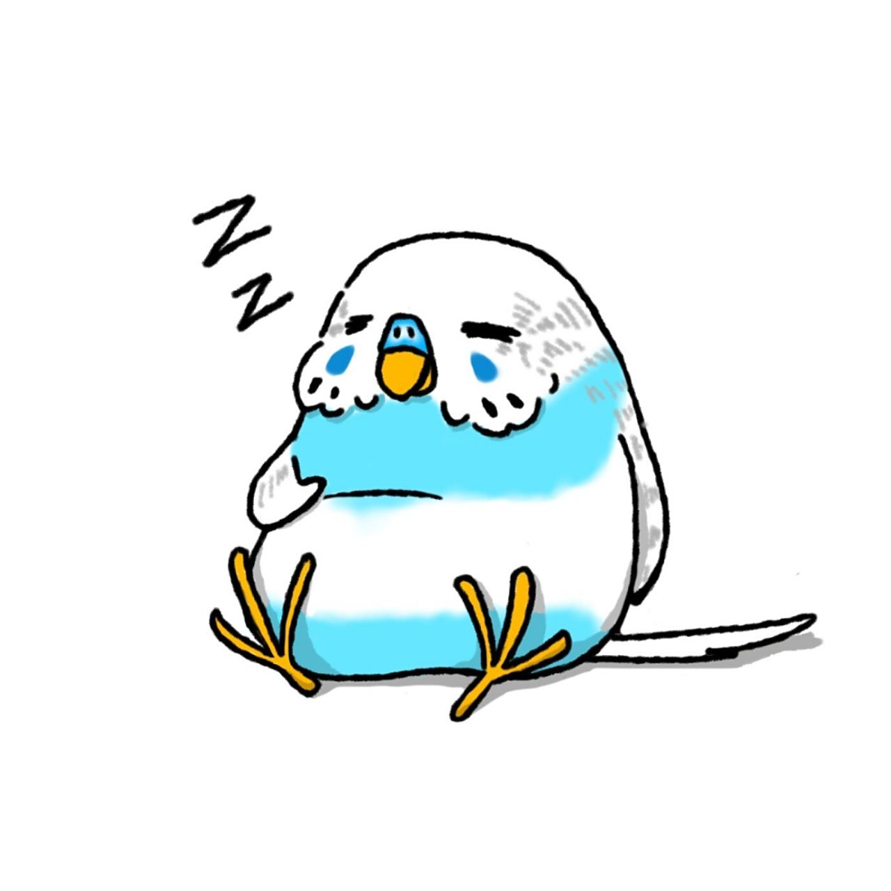 原创萌宠头像|肥肥鸟00大肚腩虎皮鹦鹉 肚腩改编自毛茸茸胸脯 虎皮