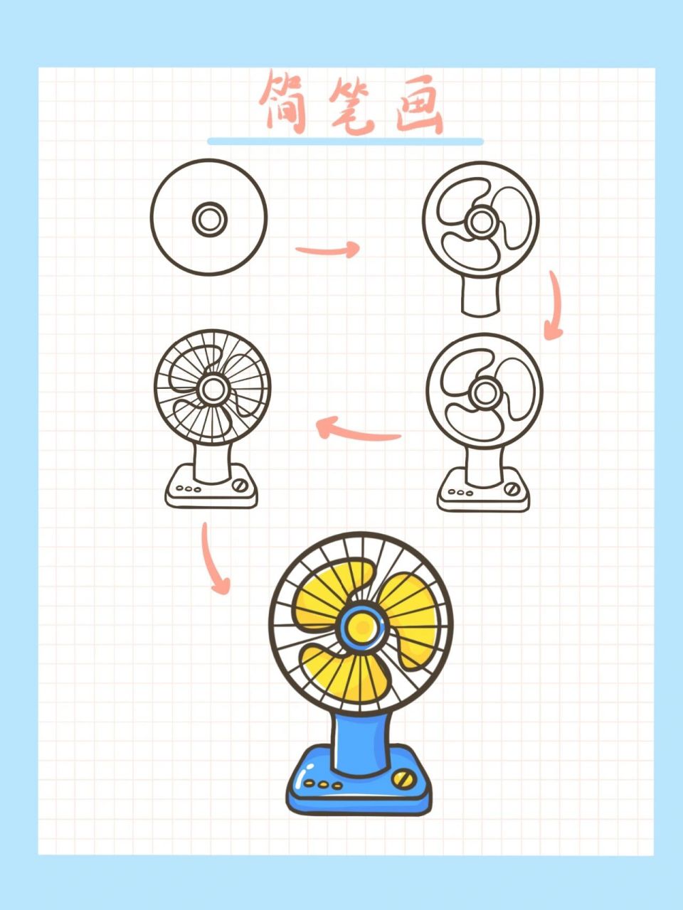 电风扇的画法 卡通图片
