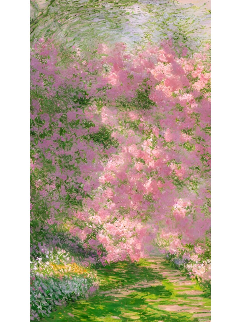 莫奈风壁纸——【四万朵玫瑰】 我的院子里有四万朵玫瑰花,每一天早晨