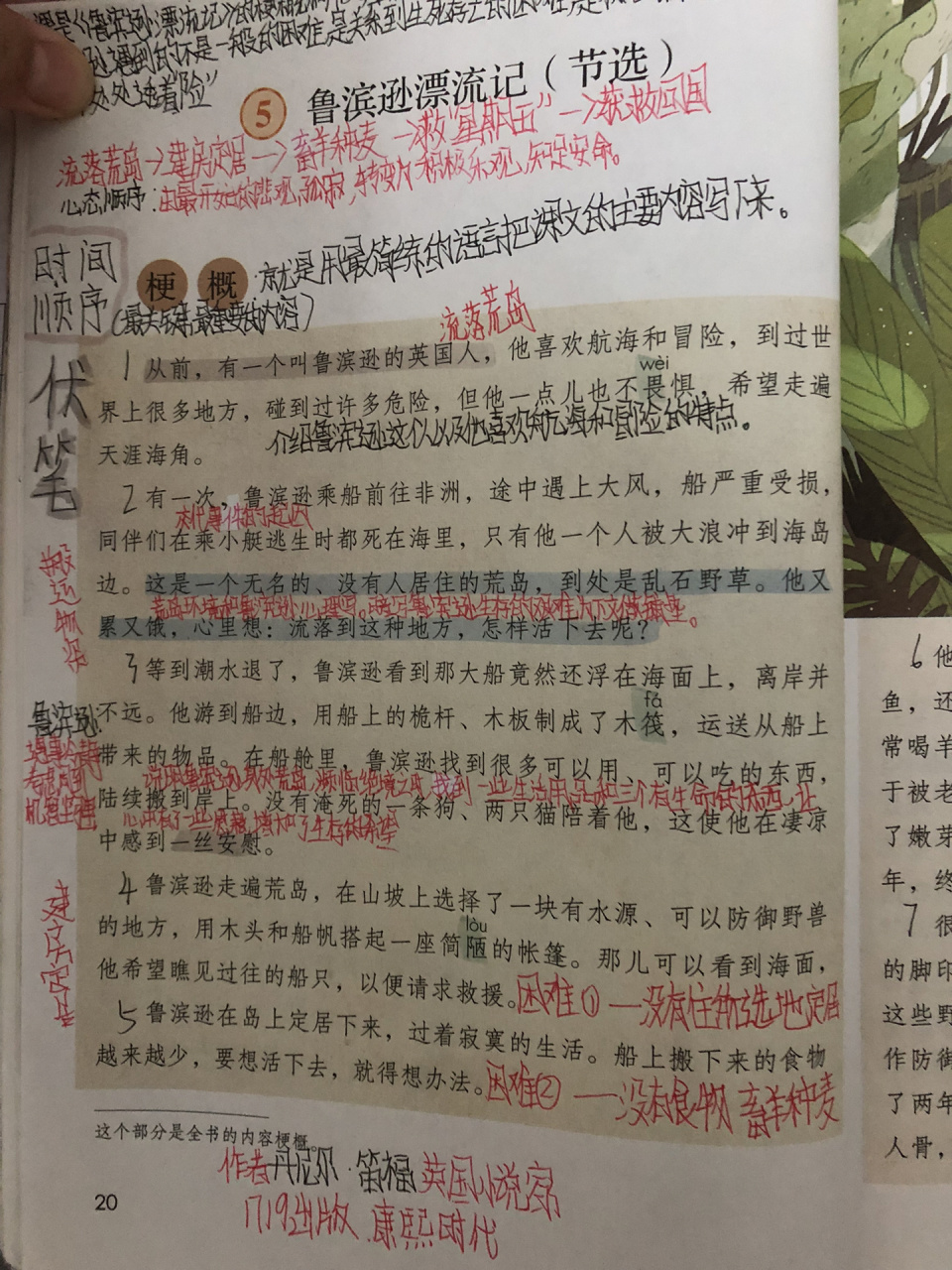 六年级下册第二单元课文上(鲁滨逊漂流记)