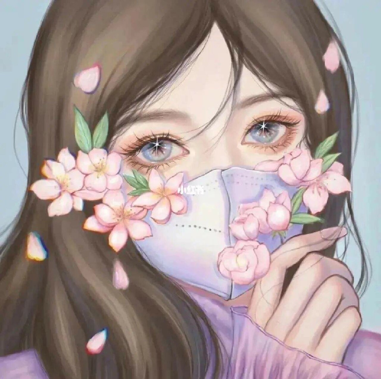 口罩女动漫头像,希望大家喜欢.