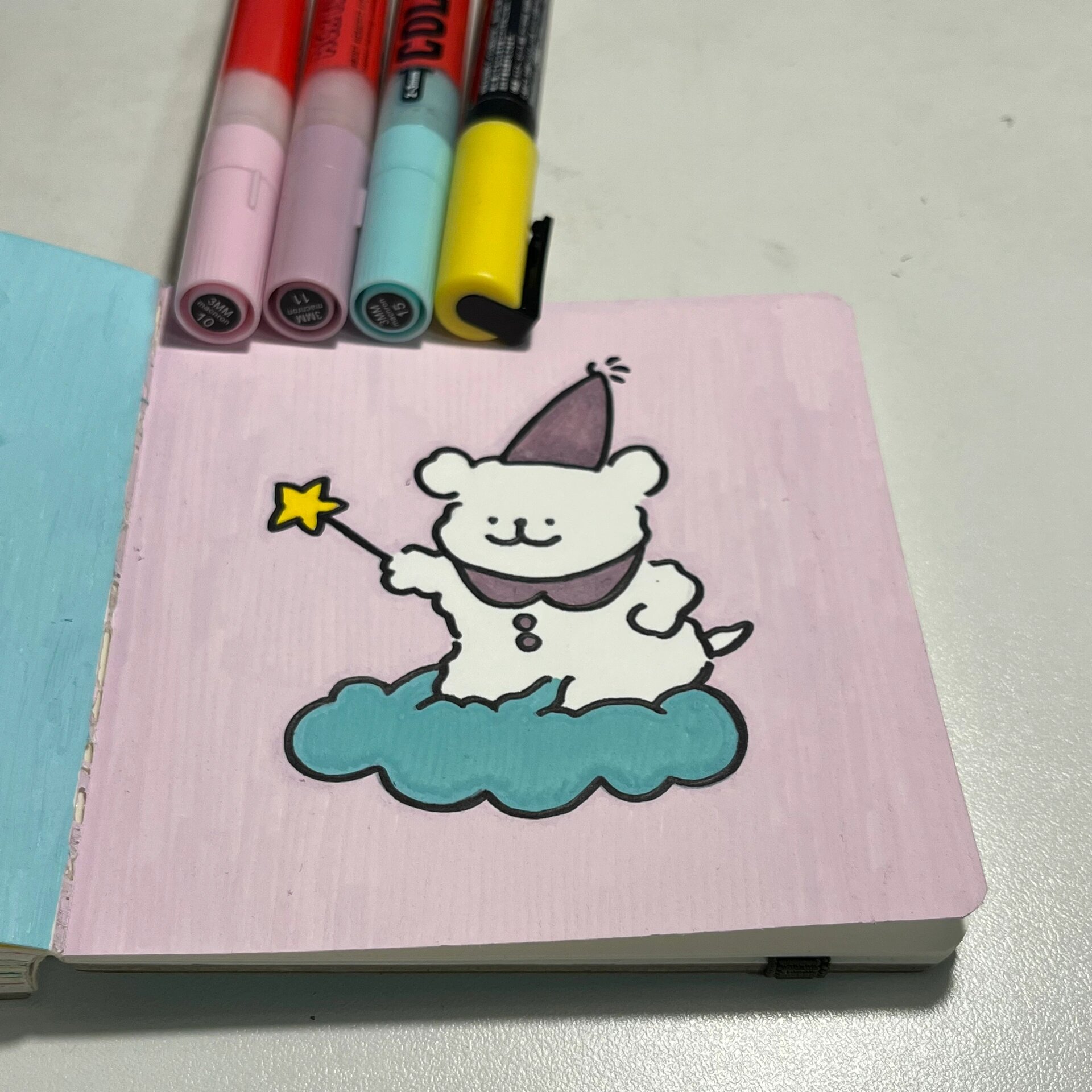 可爱装饰画 来咯来咯 临摹自 因为体检提示我有胆囊息肉啦,医生说一定