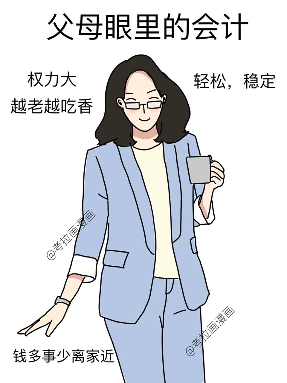 别人眼里的会计vs会计眼中的自己 #搞笑漫画# #女生必看# #速写人间