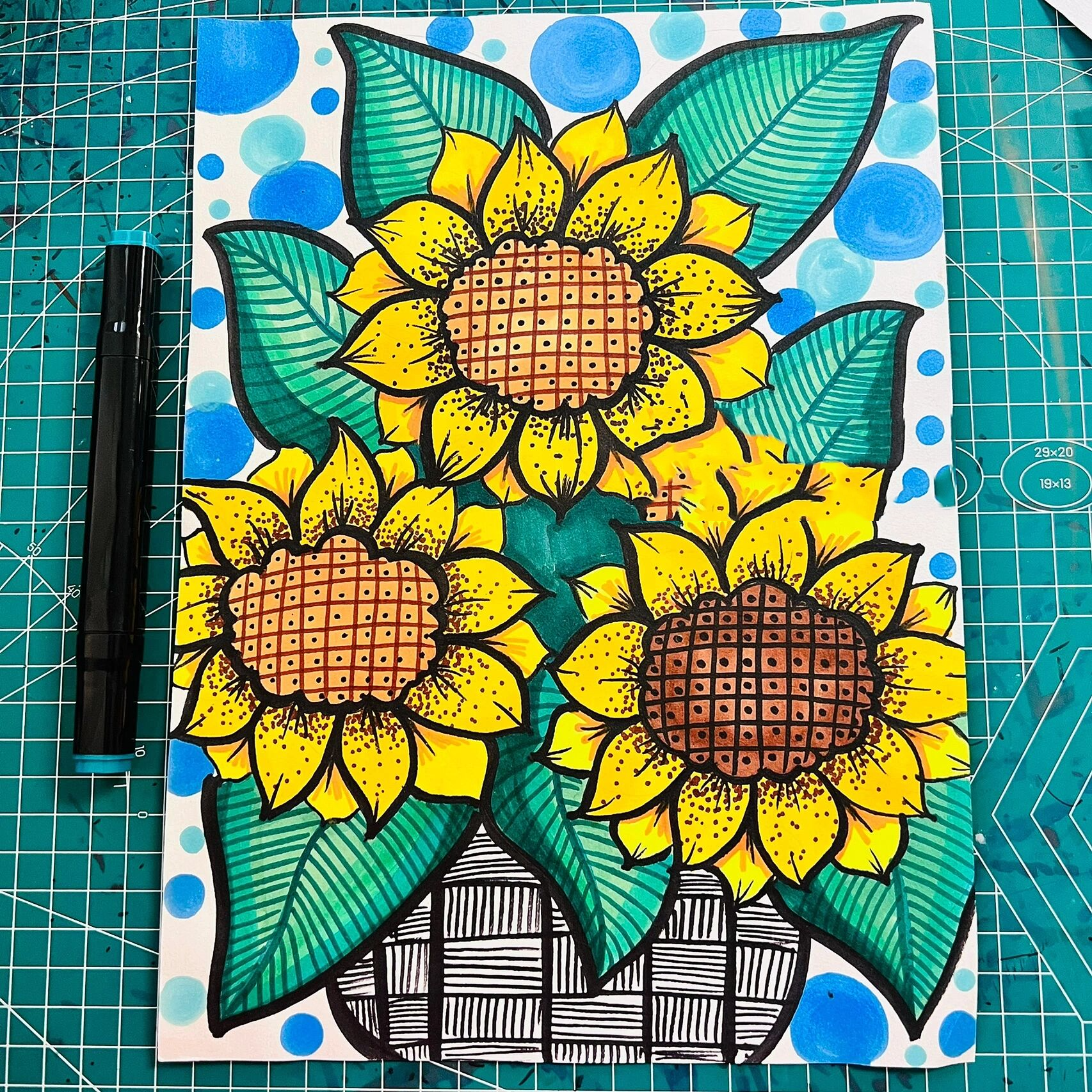 第306幅 | 线描向日葵