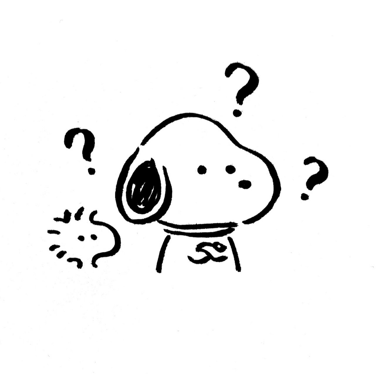 史努比|简笔画教程|可爱手绘|头像|背景 是要怎样,你很腻害厚?