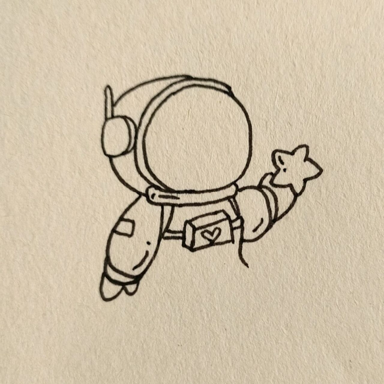 可爱太空人简笔画教程~ #临摹# #简笔画教程# #简笔画# #可爱# #太空