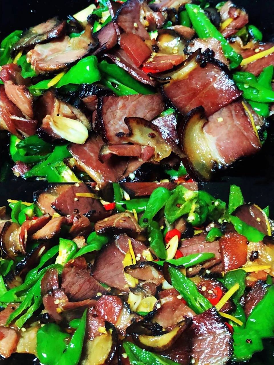 【家乡美食】青椒炒腊肉,无敌超级下饭～ 家常菜中最为喜爱的还属这道