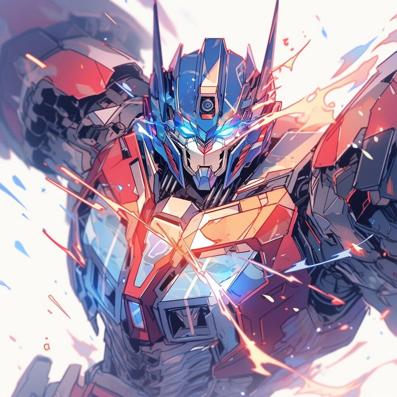 每日制作一款新头像--擎天柱 今天重温了下变形金刚,就试水做了套