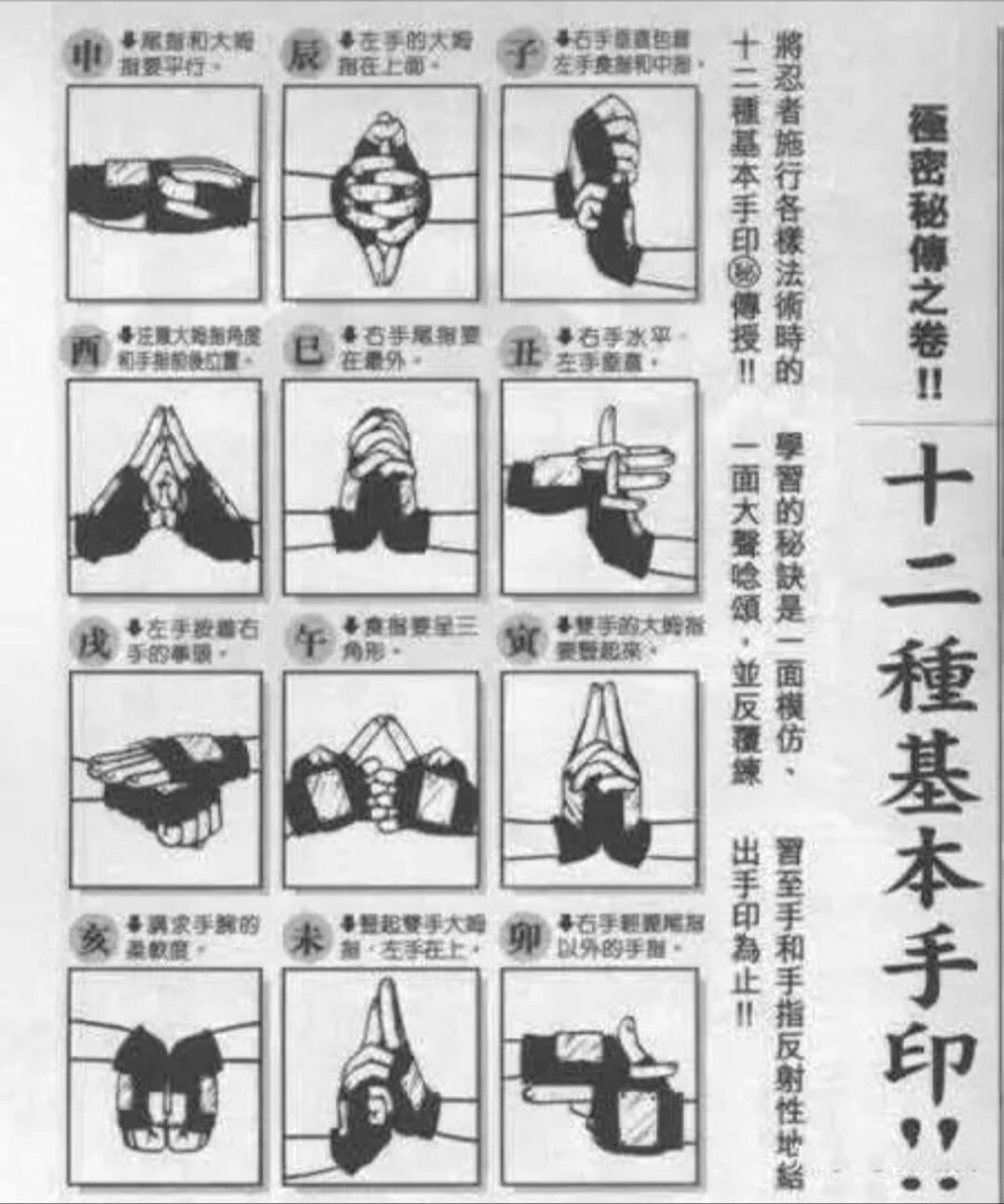 教你火影忍者里的结印手势,查克拉自己取.