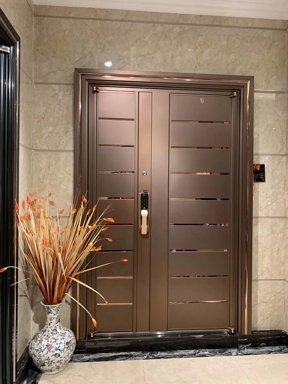 豪华不锈钢门韩式门大门入户防盗门别墅大门 简约时尚,现代风格;单