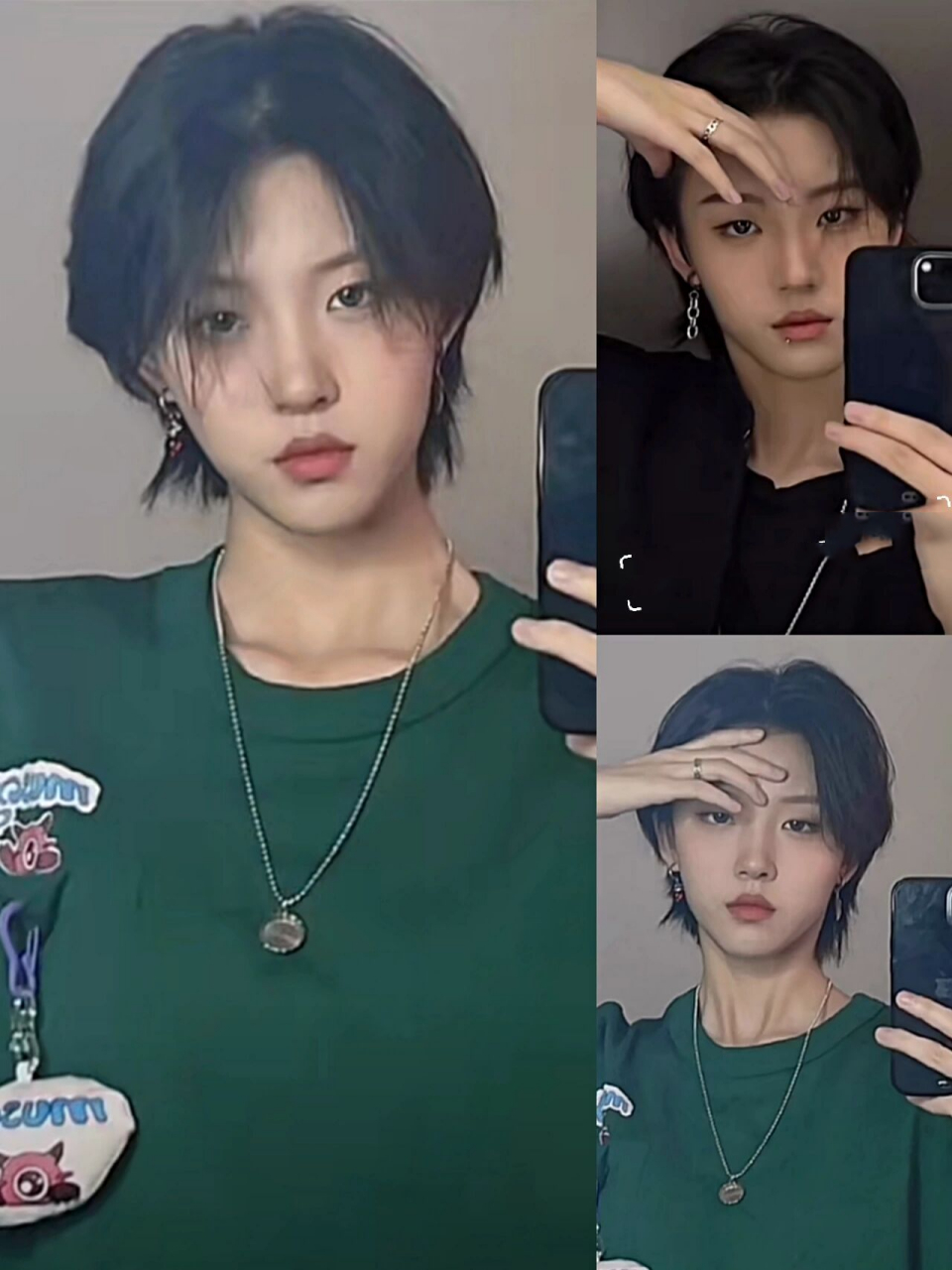 酷感,狼尾短发90谁剪谁帅气的中性短发!