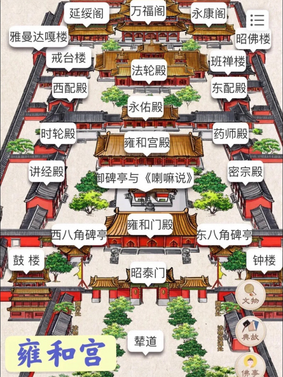 雍王府平面图图片