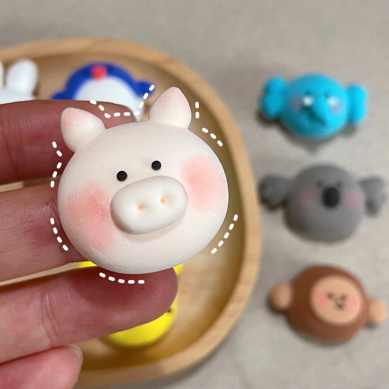 捏了一组治愈的动物头像 越捏越上头,也太可爱了吧 谁能拒绝这么养眼