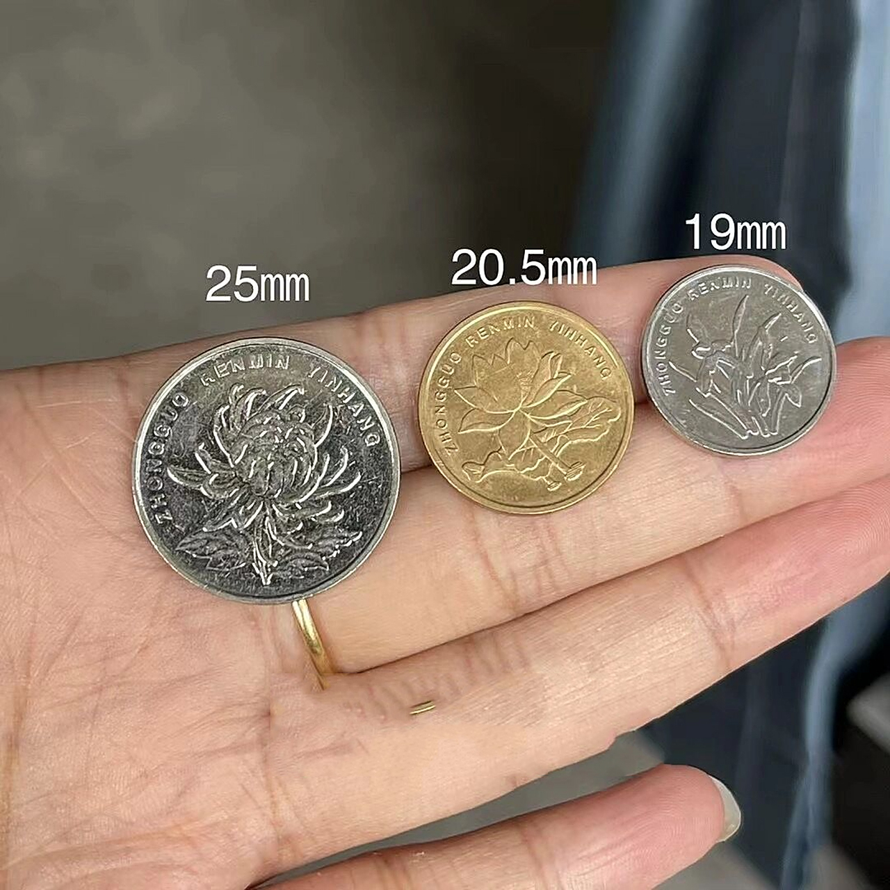 万能的尺寸参考,记住这三个硬币的尺寸