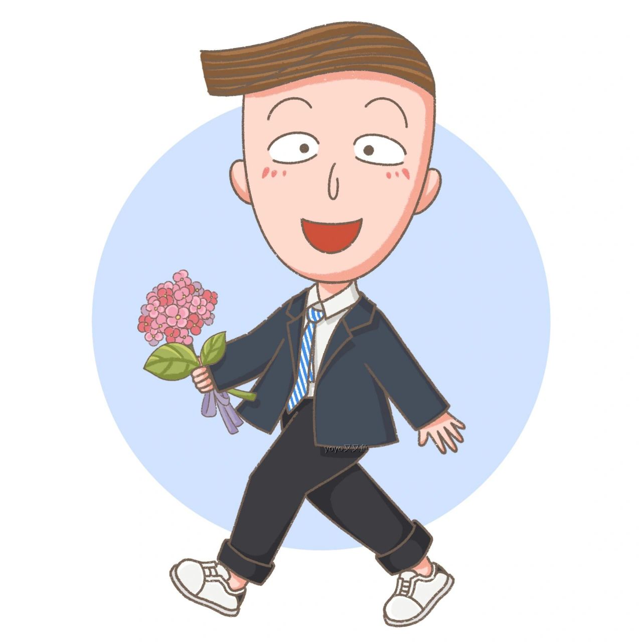 带一束花去见你98|樱桃小丸子花轮情侣头像