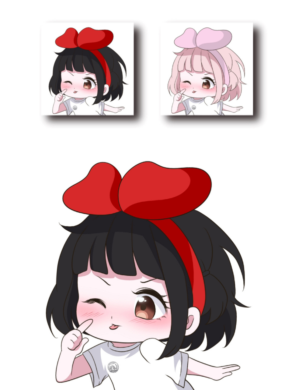 "略略略～" 蝴蝶结女孩儿返场啦～ #动漫头像# #可爱头像# #闺蜜头像