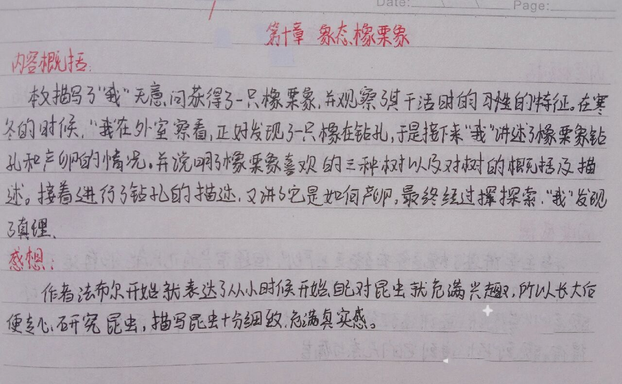 《昆虫记》第十章 象态橡栗象
