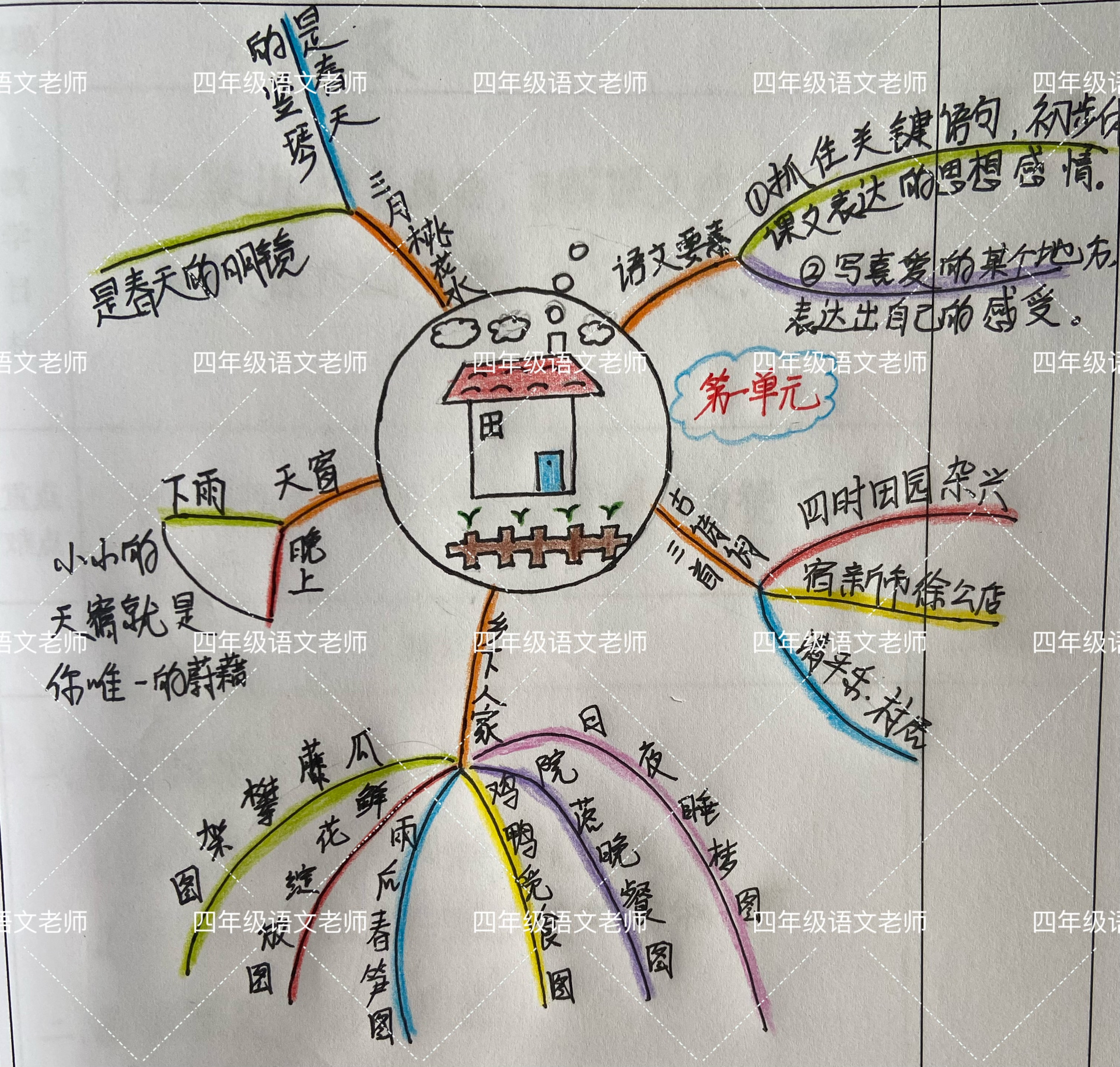 四年级下册第一单元知识树