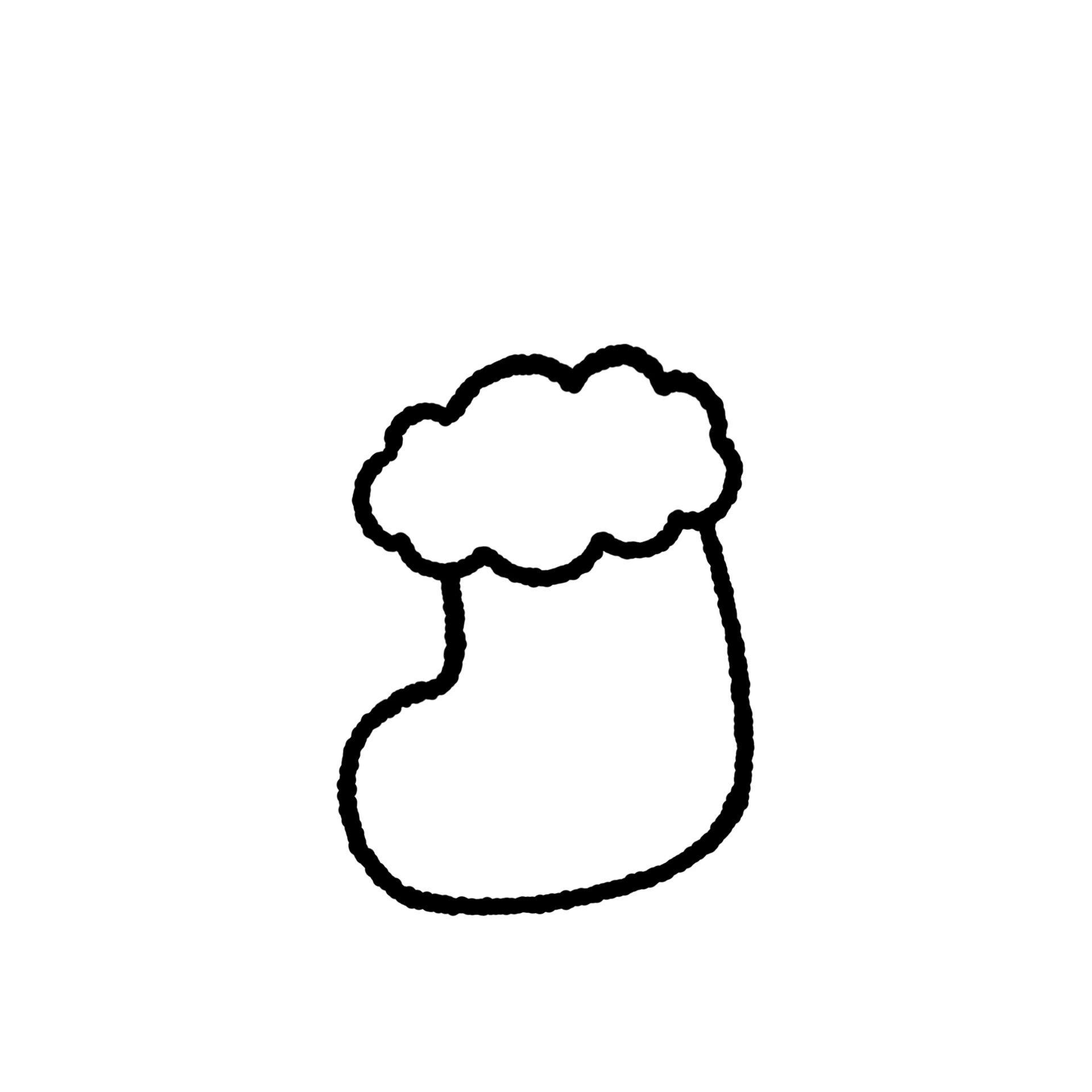 零基础简笔画教程|圣诞节系列 圣诞袜