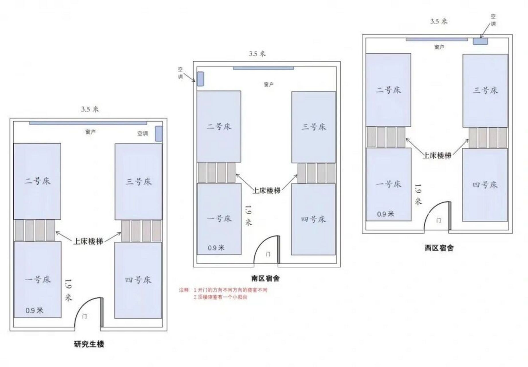 宿舍平面图 各位新生们看看吧,这是我们东华理工大学的宿舍分布平面图