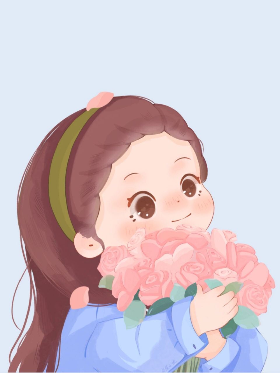 刘亦菲|好运头像来了 听说换上这个捧花头像会有好运哦