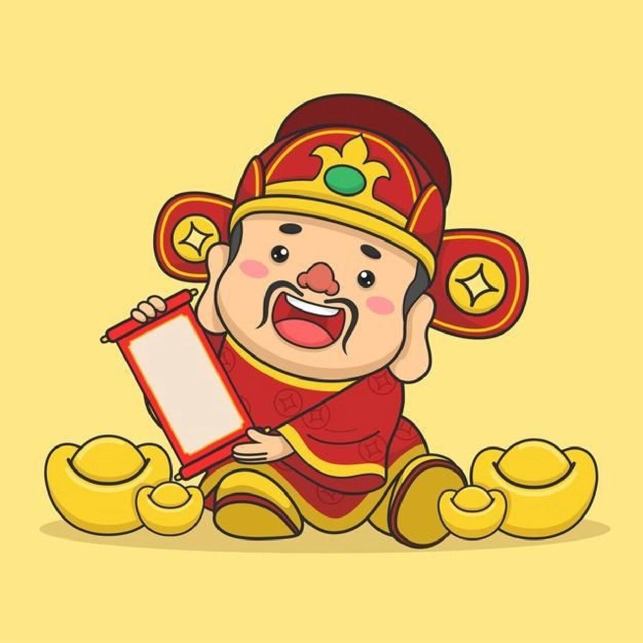 96你们要的的财神绘画素材图来啦～96 财神爷来啦～快来迎财神