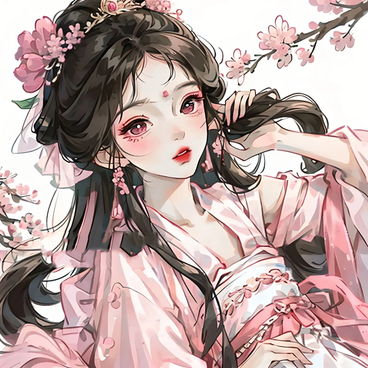 古风头像|气质温婉的樱花美人