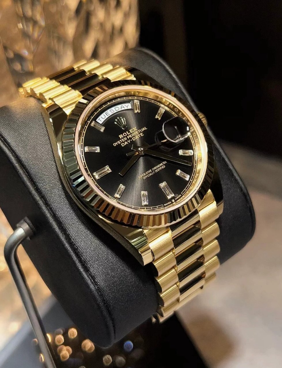 228238劳力士黑冰糖 八月在客户手中收到的228238 劳力士黑冰糖,18k