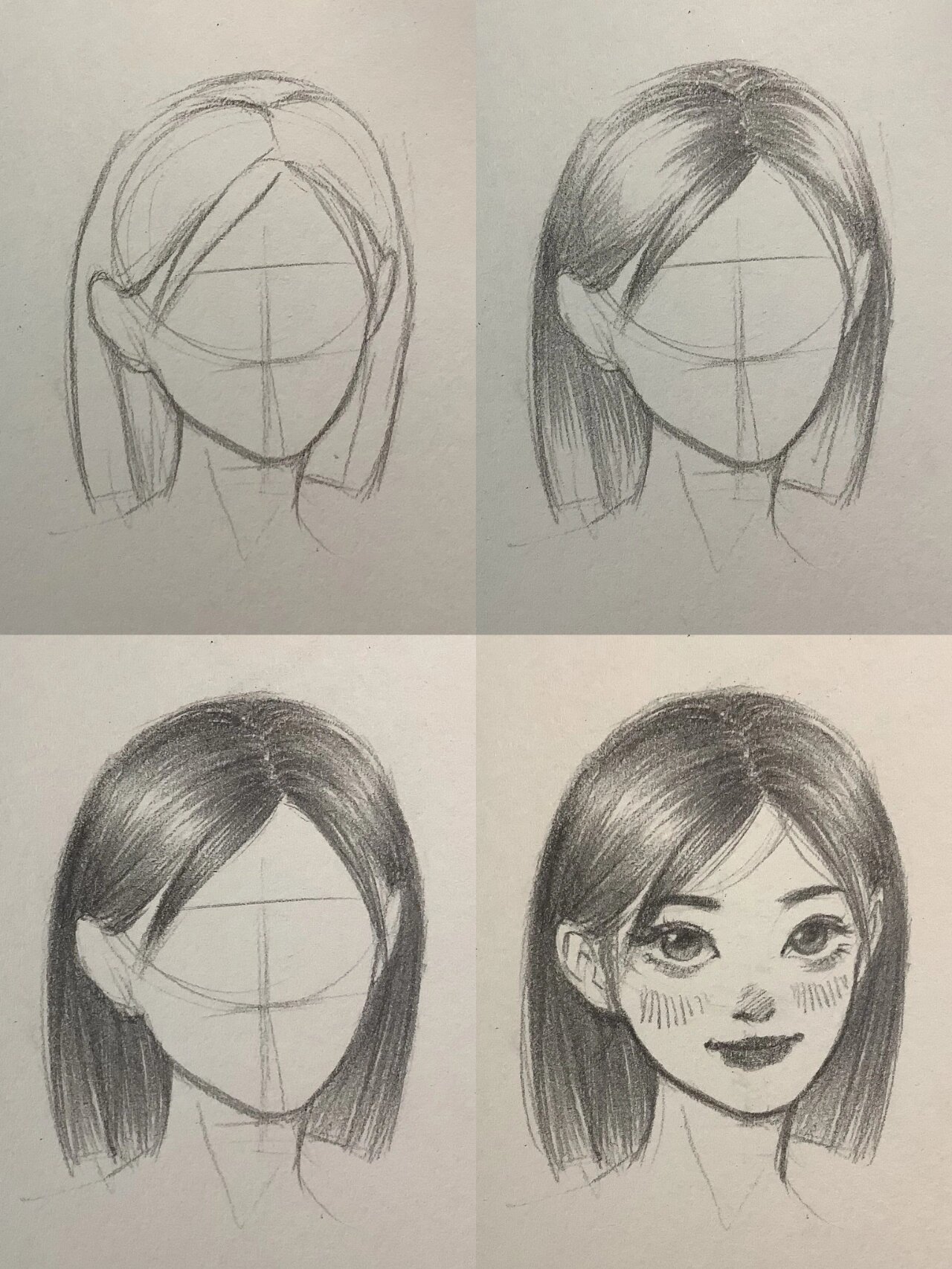 短发手绘教程 最后是发型参考,黄多多同款短发