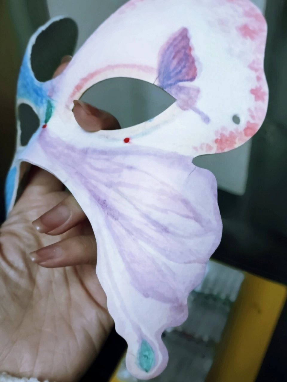 蝴蝶面具手绘