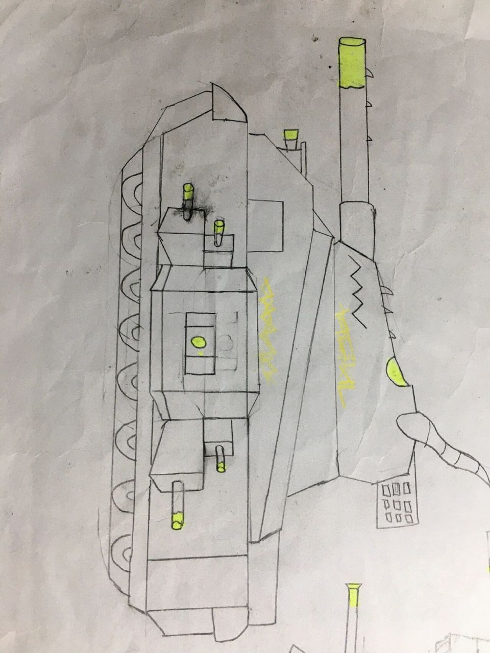 利维坦(前车形) 小时候画的,可能有一点不好