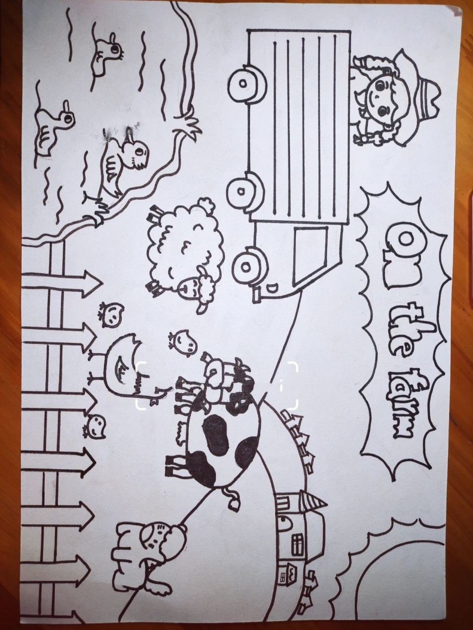 四年级上英语小报 好可爱的农场,孩子说都不舍得上交了.